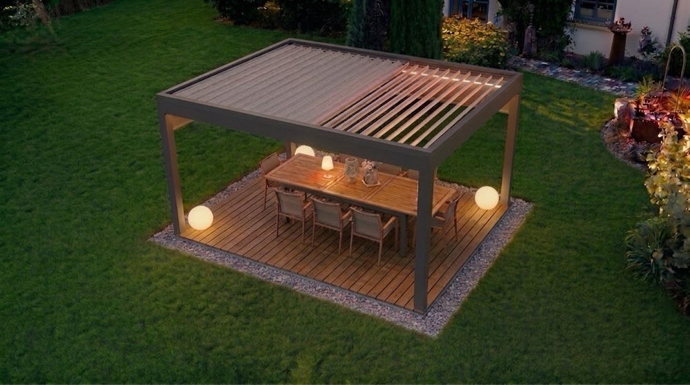 Projekt Pavillon 3D-Simulation (Dämmerung)